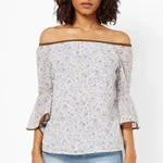 Floral Print Off-Shoulder Women Tops