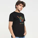 Bewakoof Men's T-shirt - Black Relax